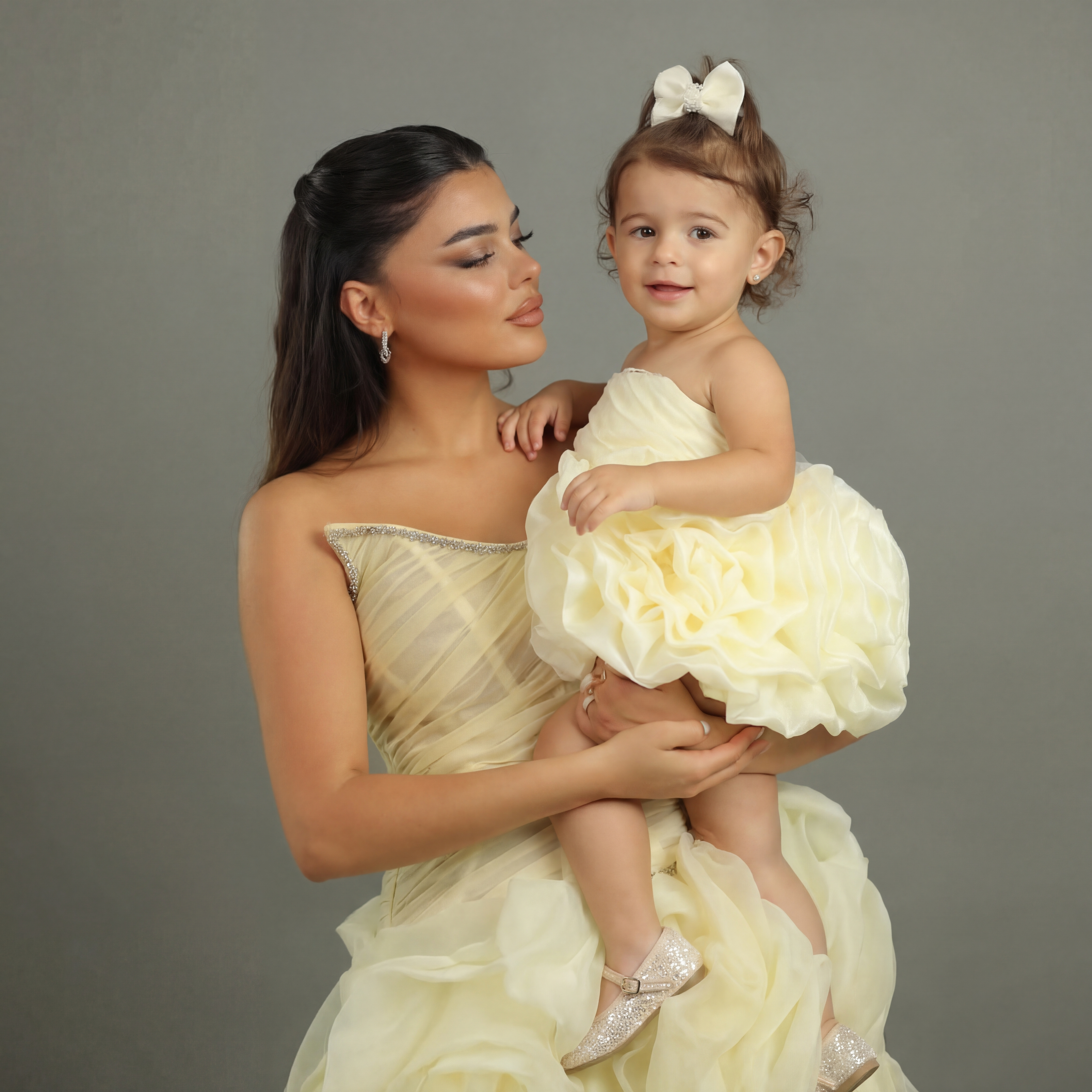 Organza Rosette Sleeveless Short Dresses - image 5