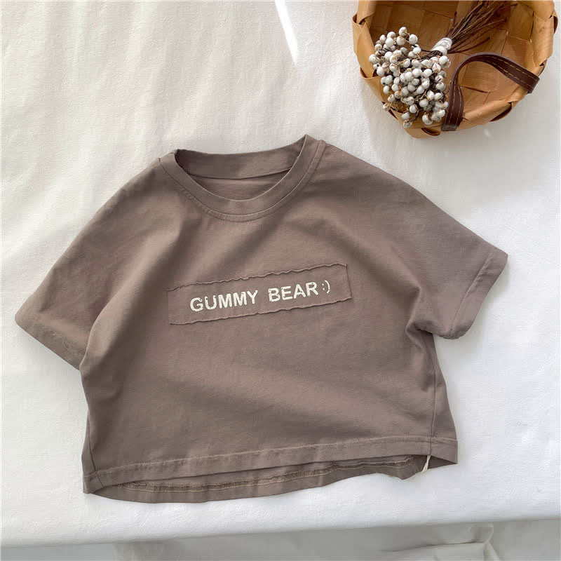 GUMMY BEAR Kid Letter Patch T-Shirt - Coffee - 12Y - image 11