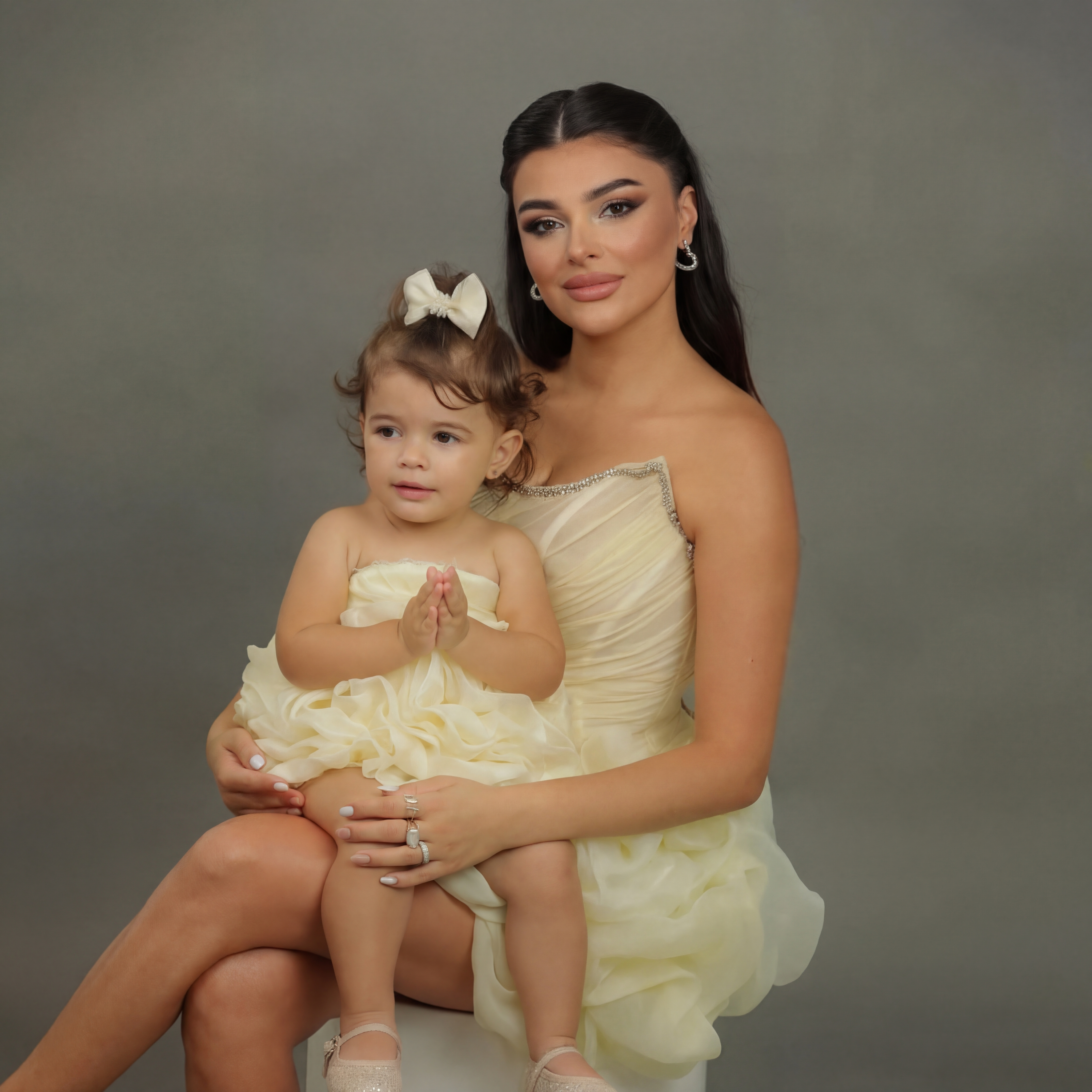 Organza Rosette Sleeveless Short Dresses - image 5