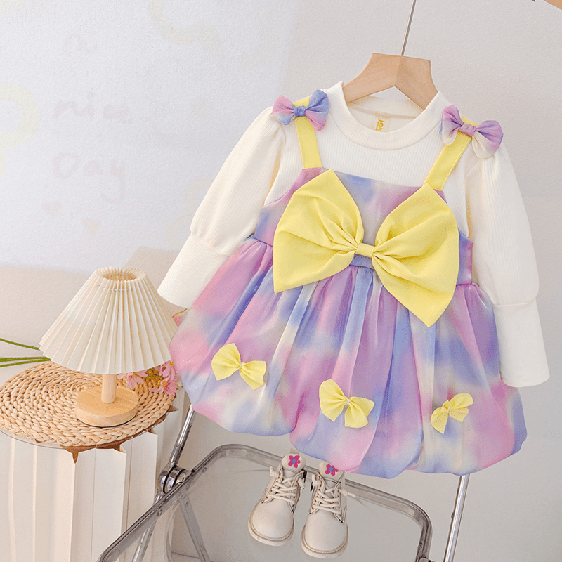 Baby Toddler Lovely Bow Charming Dress - Purple - 3-5T - image 10
