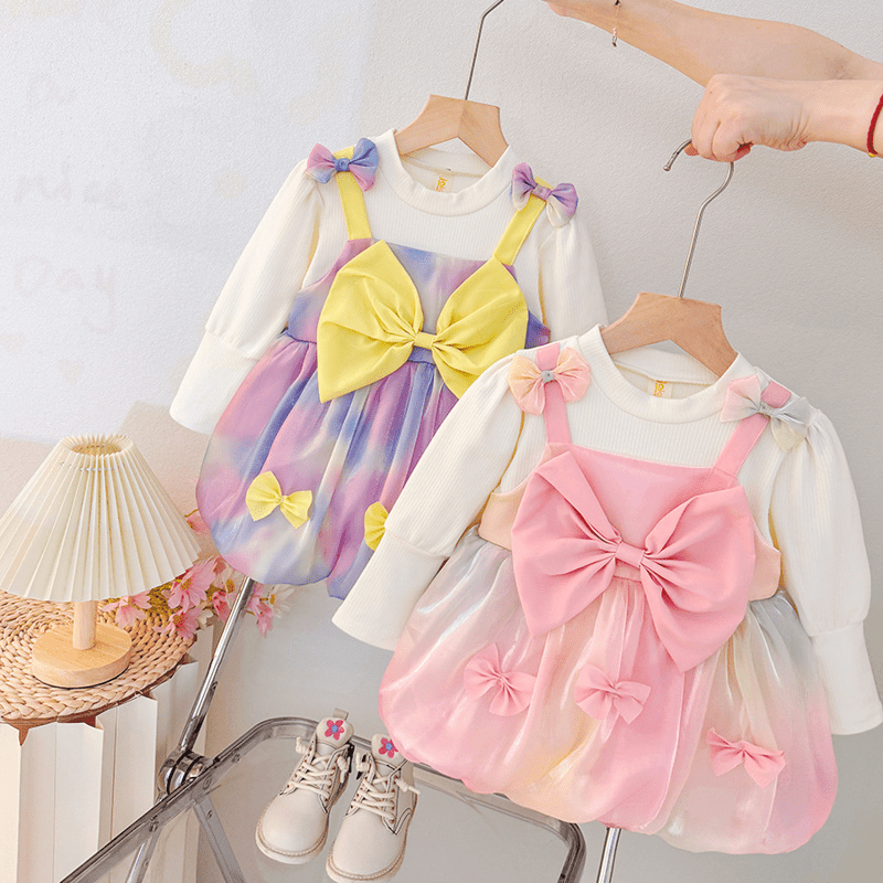 Baby Toddler Lovely Bow Charming Dress - image 1