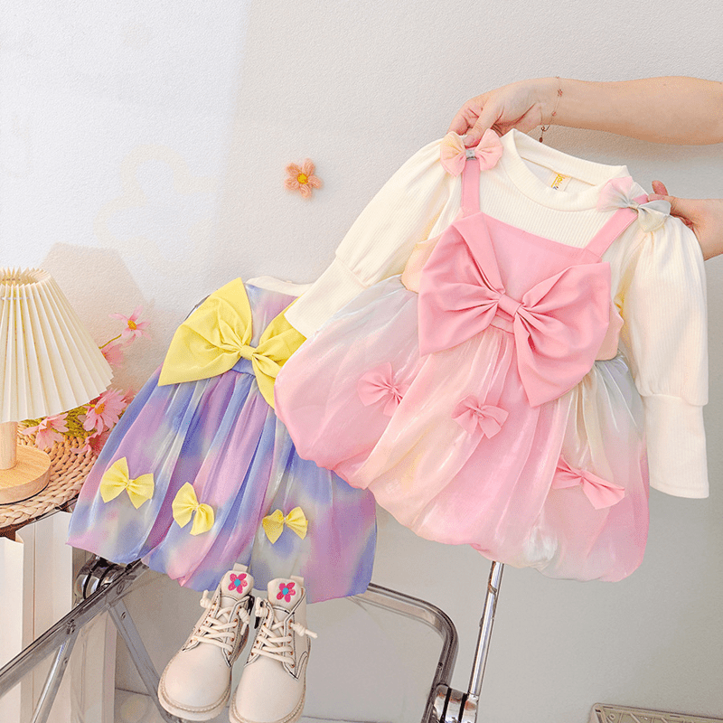 Baby Toddler Lovely Bow Charming Dress - image 2