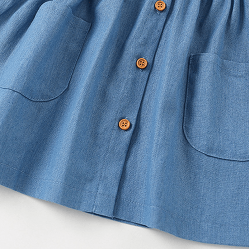 Toddler Denim Daisy Sleeveless Dress - image 5