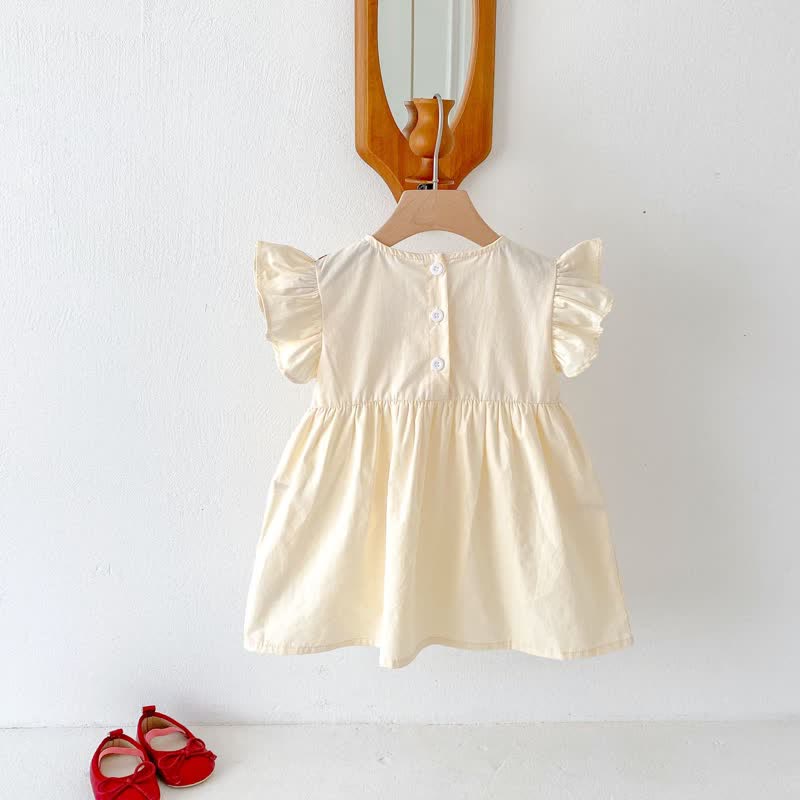 Toddler Embroidered Strawberry Ruffle Sleeves Dress - image 28