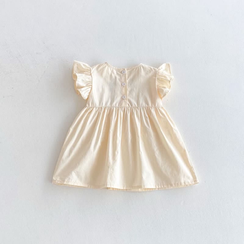 Toddler Embroidered Strawberry Ruffle Sleeves Dress - image 30