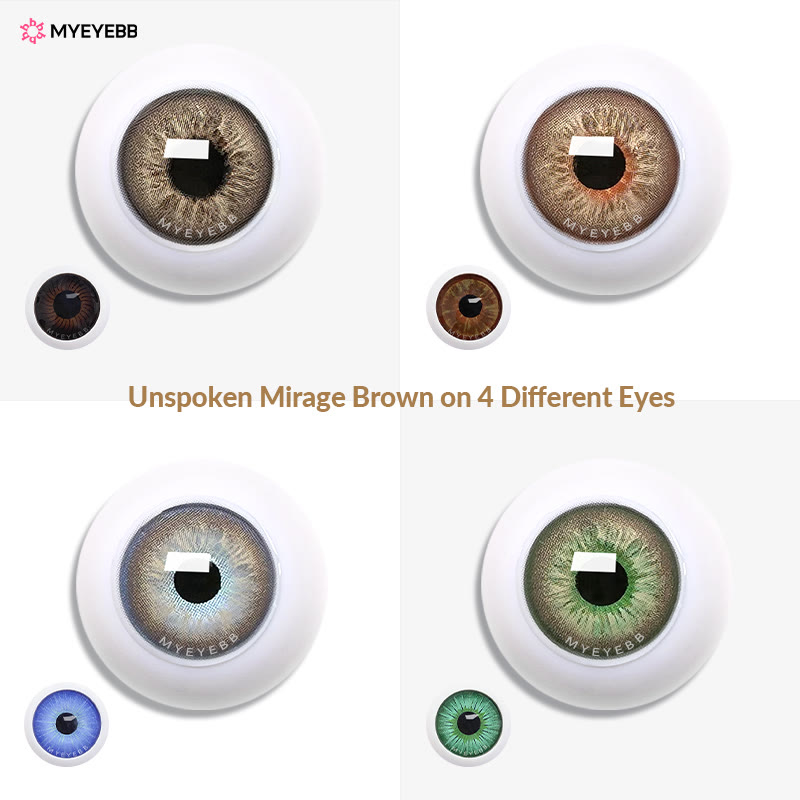 MYEYEBB Unspoken Mirage Brown Prescription Men Colored Contact Lenses - image 6