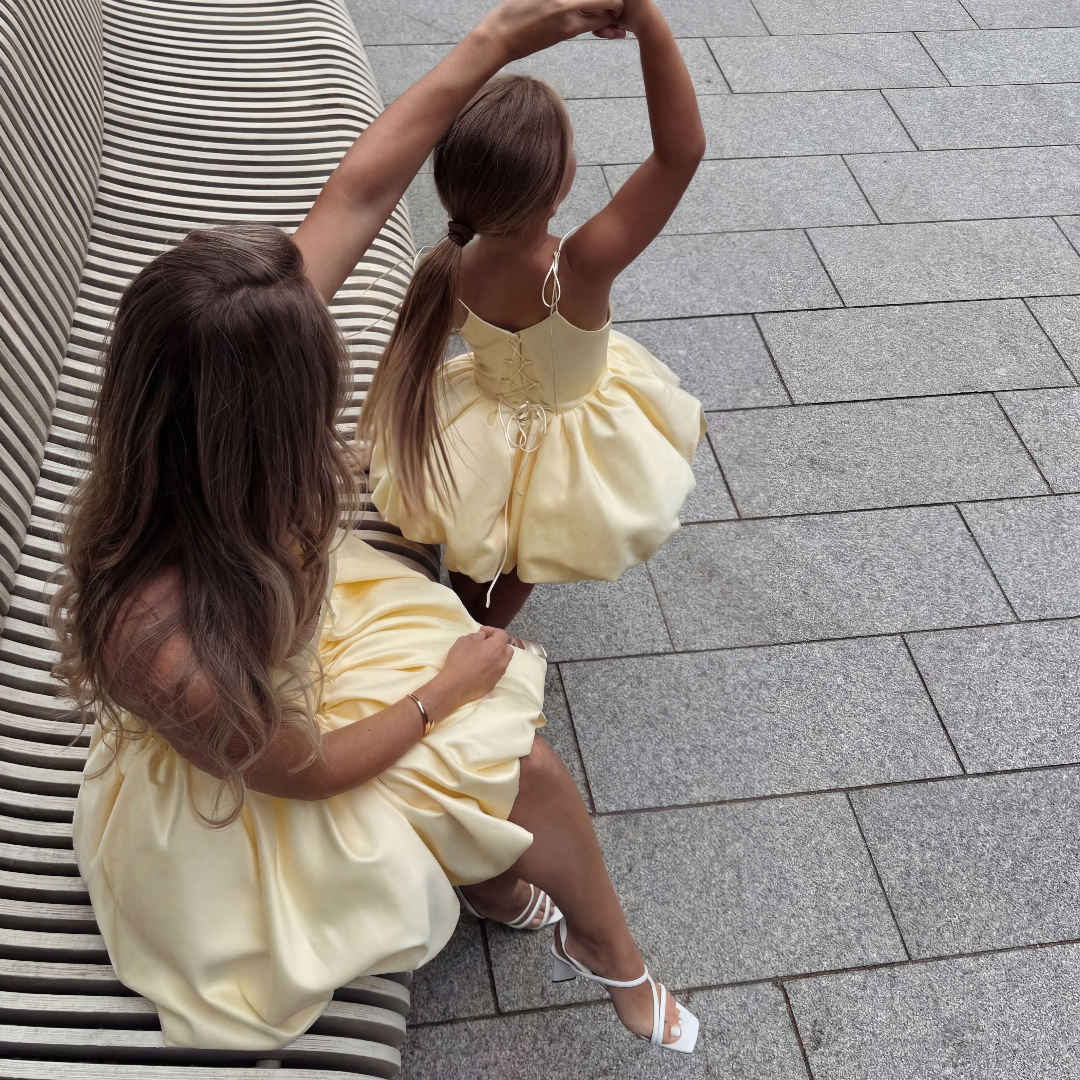 Satin Lace-up Sleeveless Short Dresses - image 4