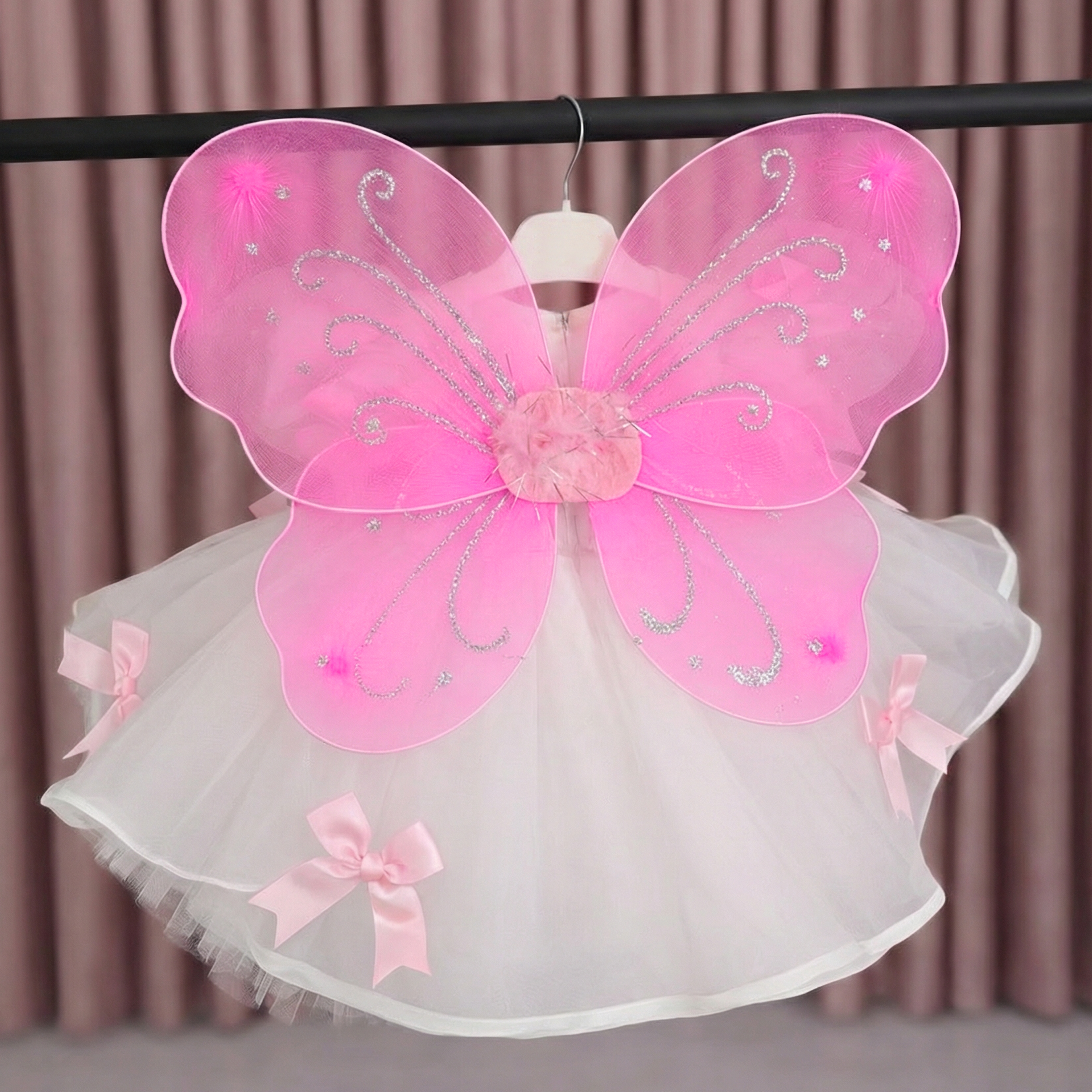 Solid With Glitter Back Accessory - Small Folding Pink - image 1