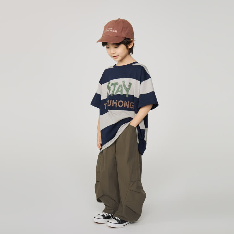 Kid Boy Plain Worker Loose Pants - image 12