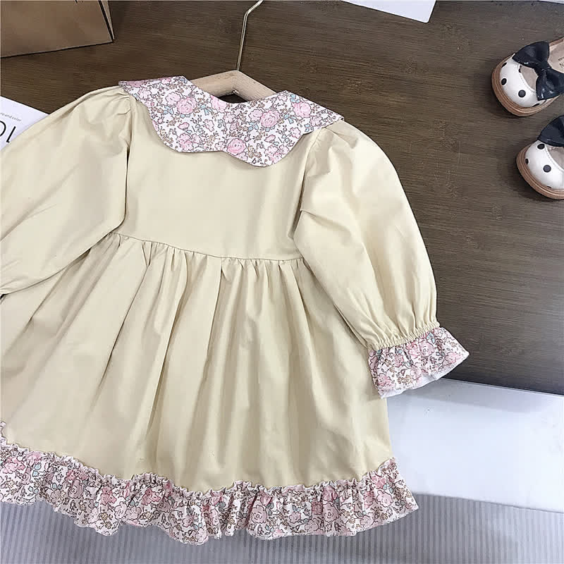 Toddler Flower Lapels Pastoral Style Dress - image 9