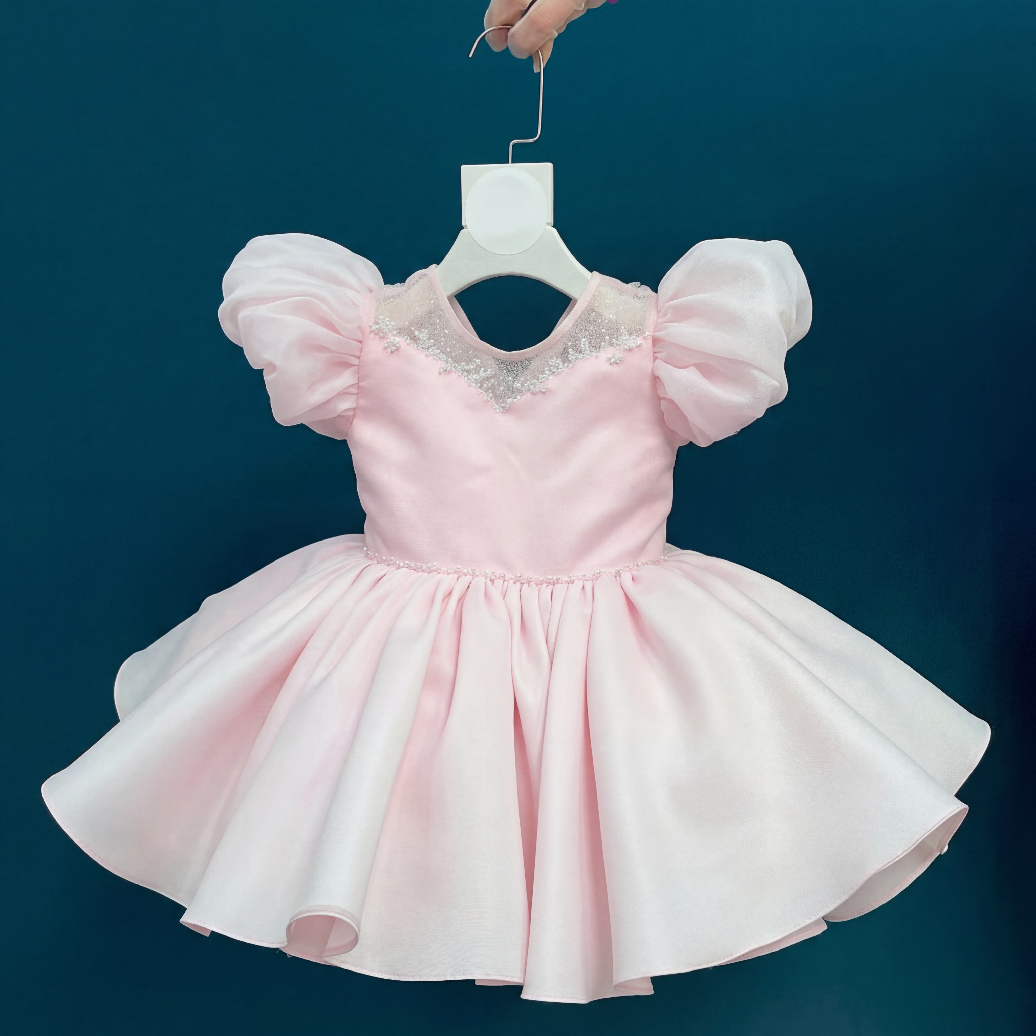 Satin Butterfly Backless Short Sleeve Short Dresses - image 2