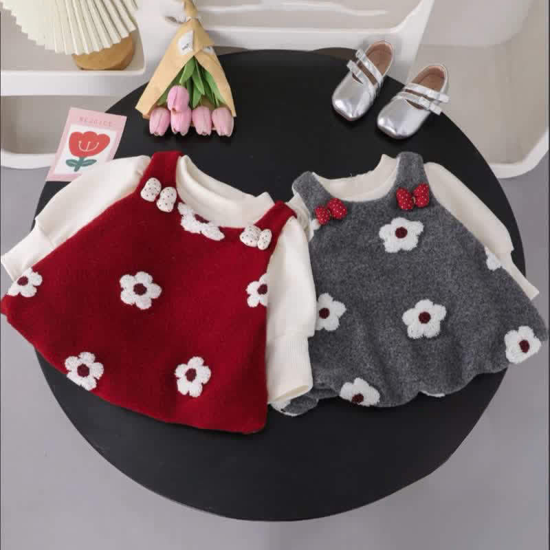 Baby Girl Flower Bow Sleeveless Dress - image 1