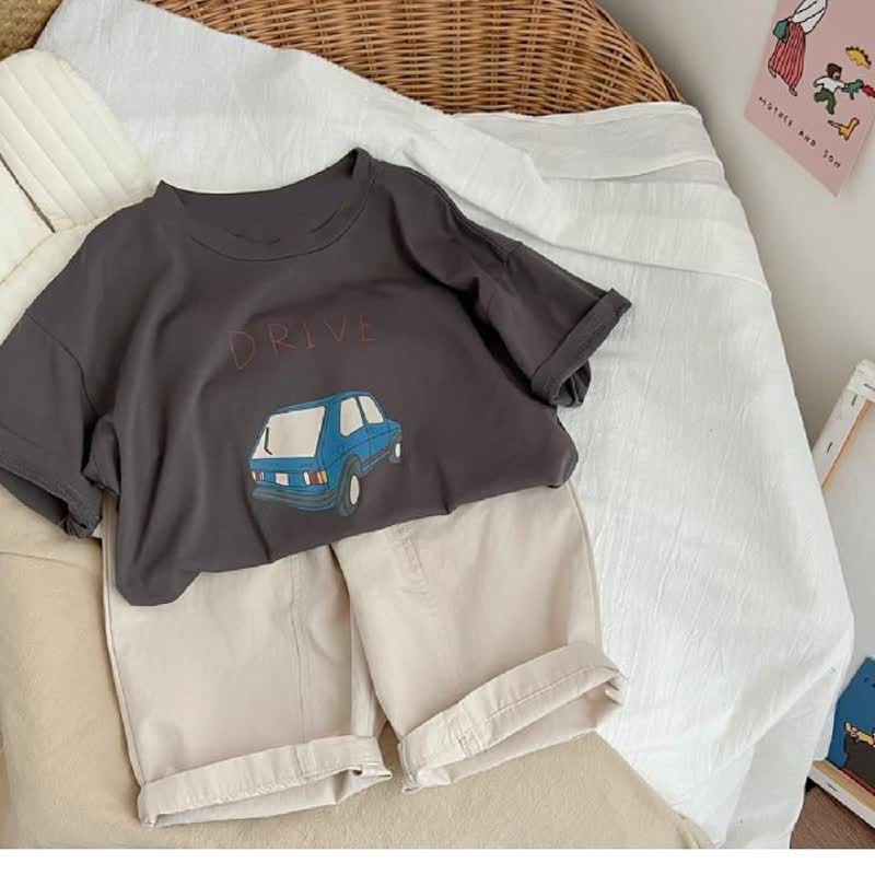 DRIVE Kid Boy Blue Cartoon Car T-Shirt - image 9