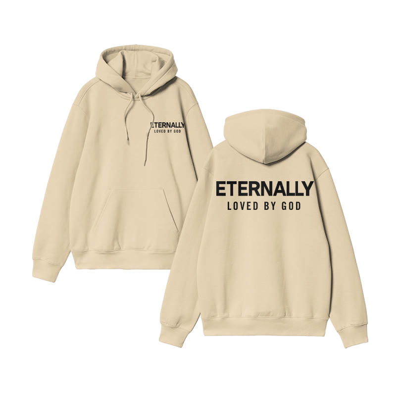 Eternally Loved By God Print Hoodie - Apricot - US16-18(2XL) - image 2