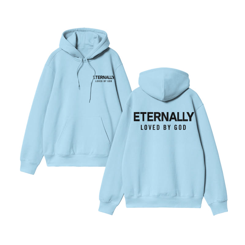 Eternally Loved By God Print Hoodie - Blue - US16-18(2XL) - image 8