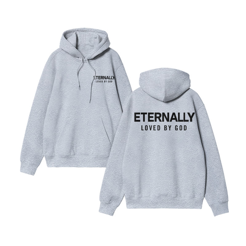 Eternally Loved By God Print Hoodie - Grey - US16-18(2XL) - image 5