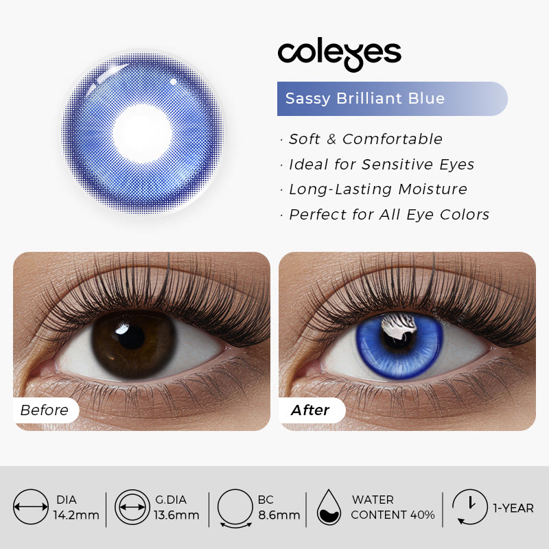 Coleyes Sassy Brilliant Blue – Farbige Cosplay-Kontaktlinsen mit Sehstärke für das ganze Jahr - image 4
