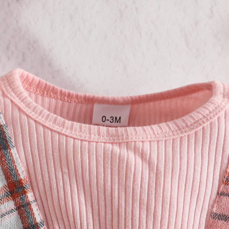 Baby Plaid Bow Bodysuit with Headband - image 11