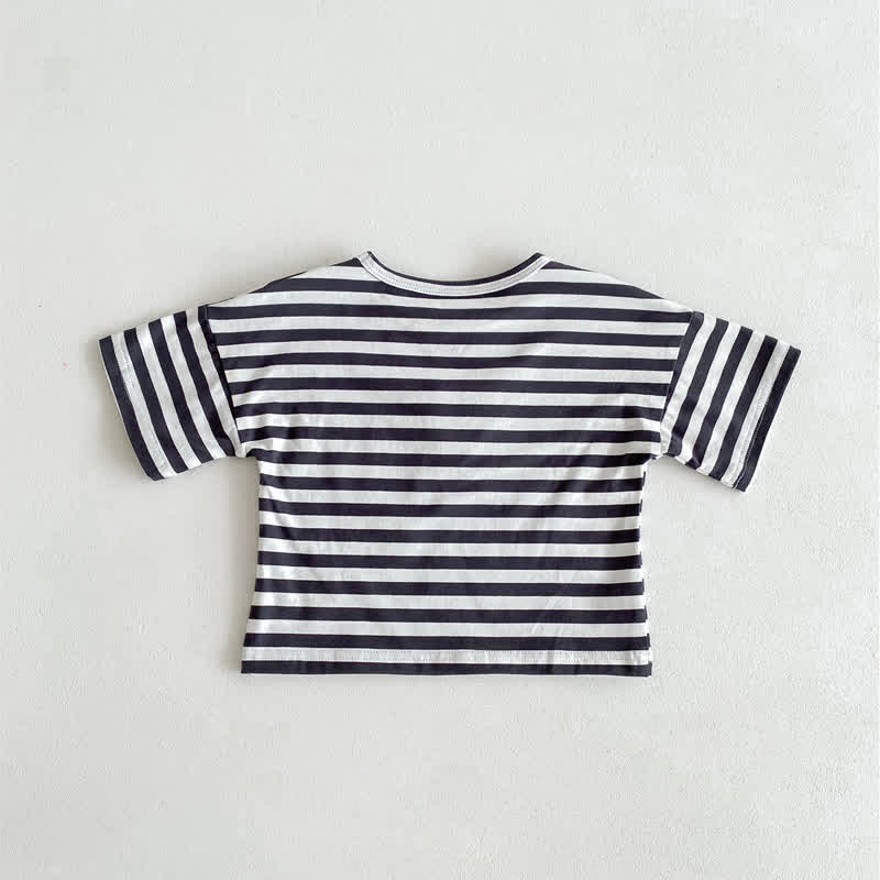 Baby Bear Patch Striped Loose T-shirt - image 6