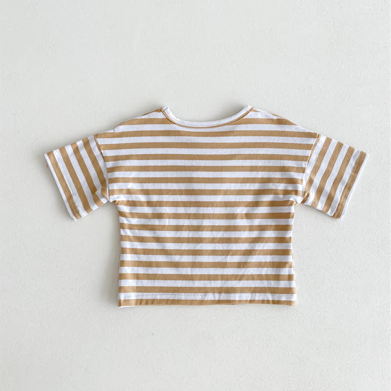 Baby Bear Patch Striped Loose T-shirt - image 10