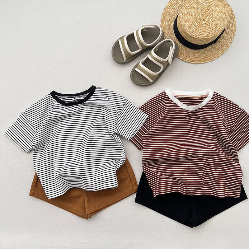 Toddler Stripe Contrast Neckline T-Shirt - image 11