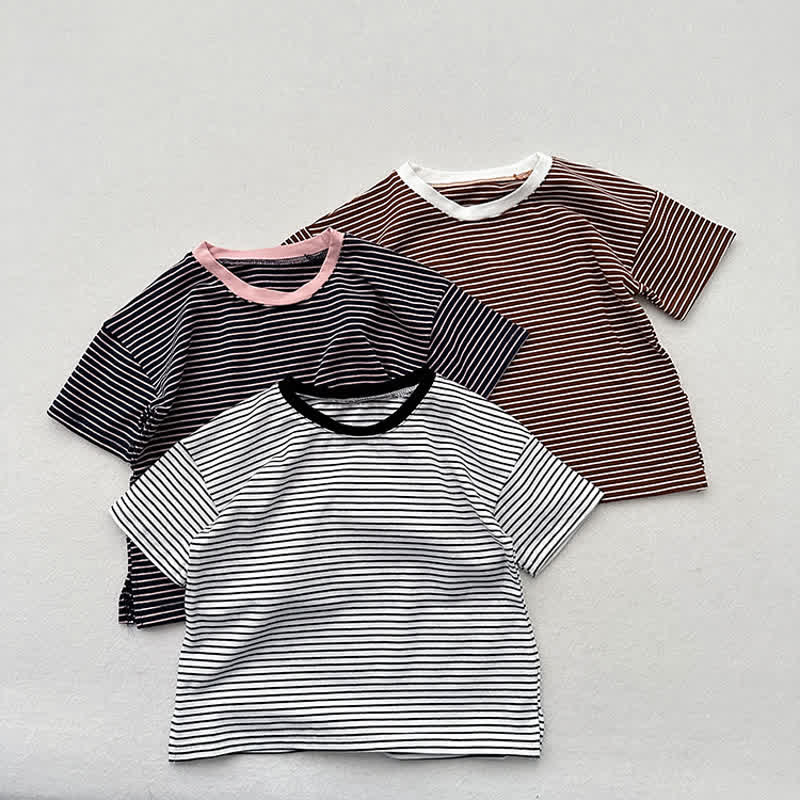 Toddler Stripe Contrast Neckline T-Shirt - image 2