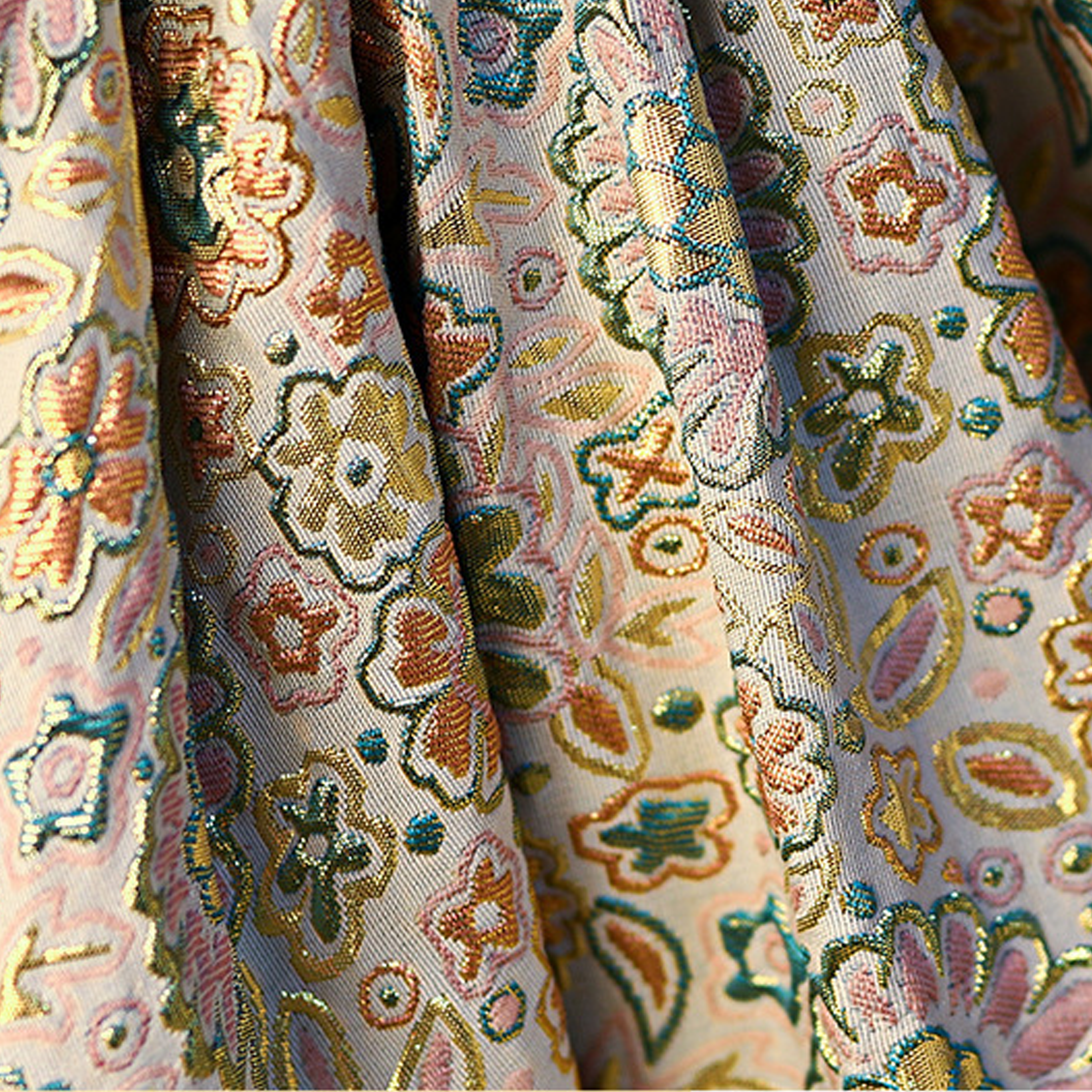 [Archive Sale] Jacquard Split Joint Long Sleeve Midi Dresses - image 6