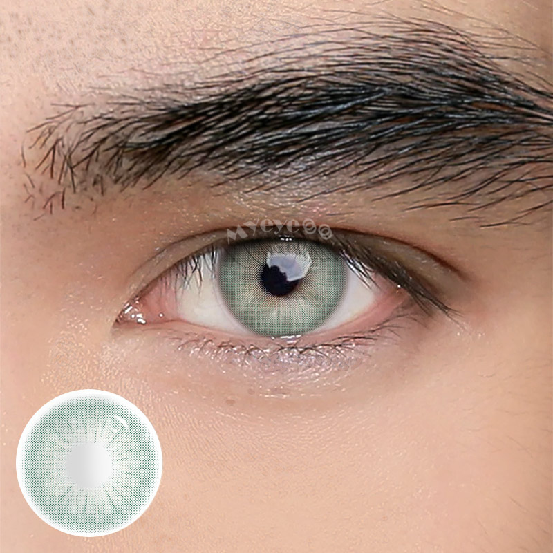 MYEYEBB Rome Times Green Prescription Men Colored Contact Lenses - Rome Times Green - -8.00 - LM001_GN - image 1