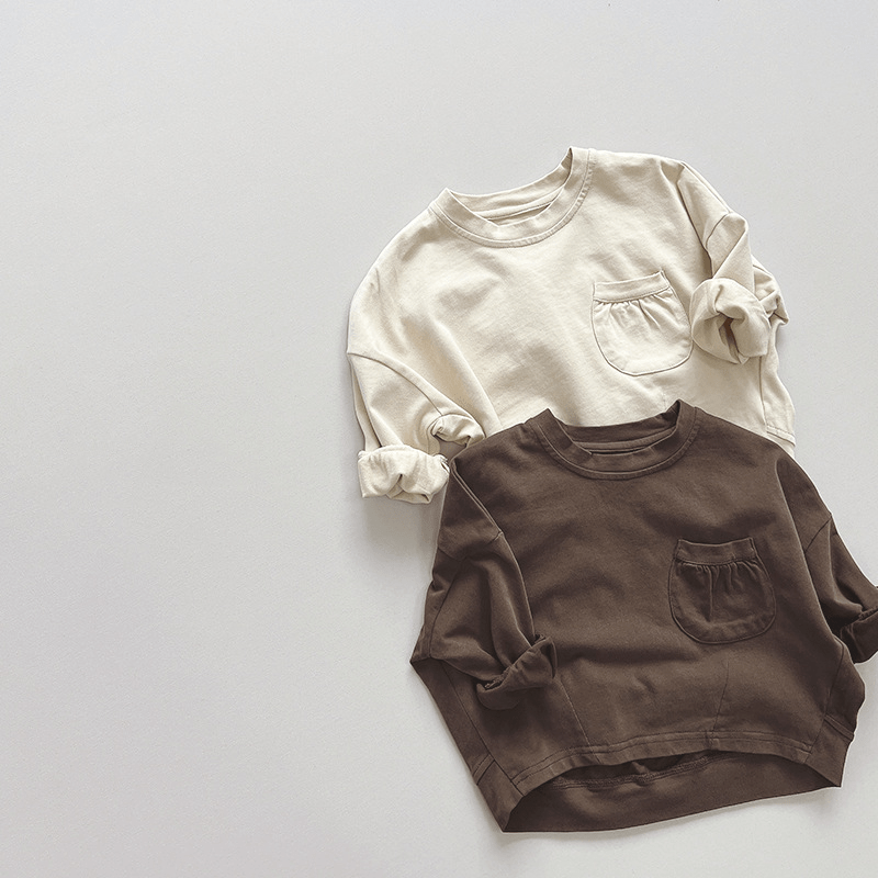 Baby Toddler Solid Color Pocket T-Shirt - image 7