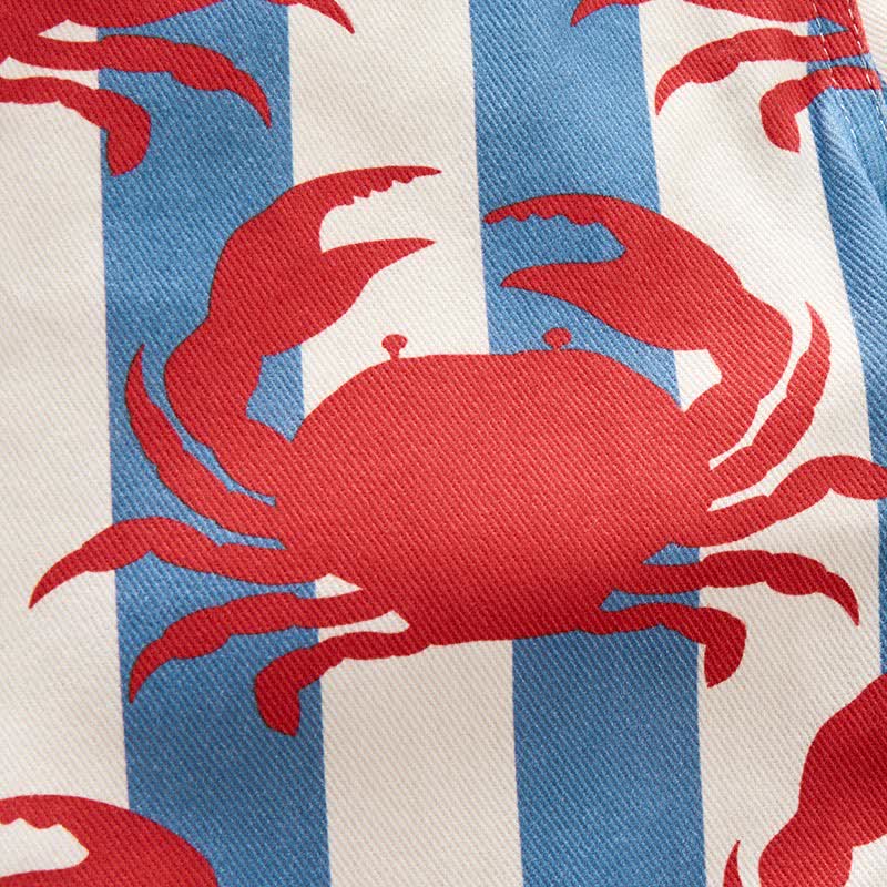 Baby Toddler Crab Blue Striped Overalls - image 7