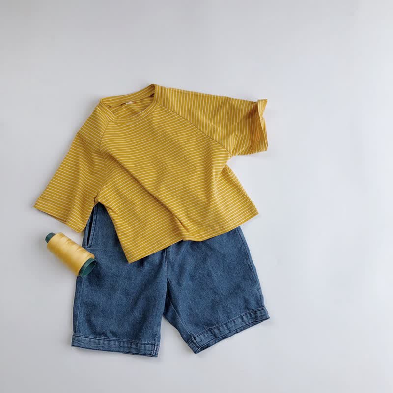 Toddler Pinstripes Half-sleeve T-Shirt - image 9