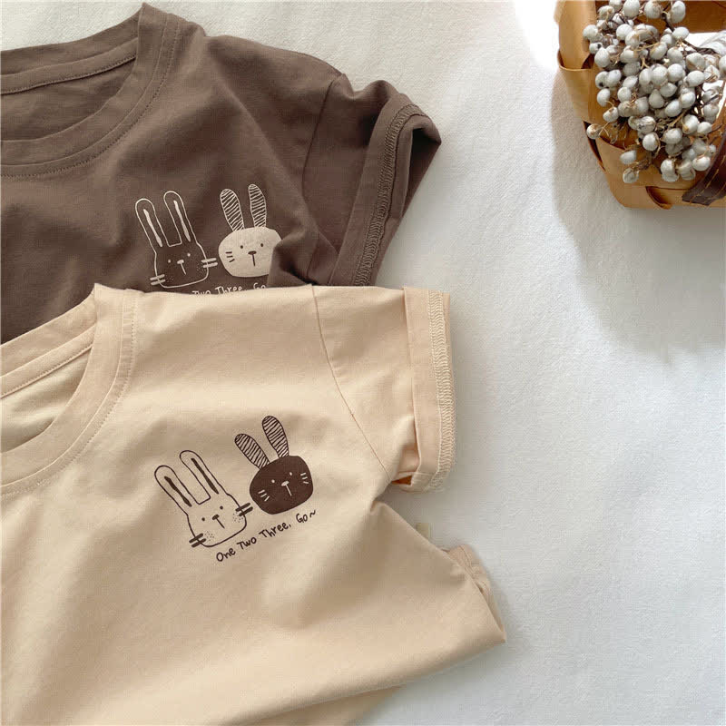 ONE TWO THREE GO Kid Cute Rabbit T-Shirt - image 2