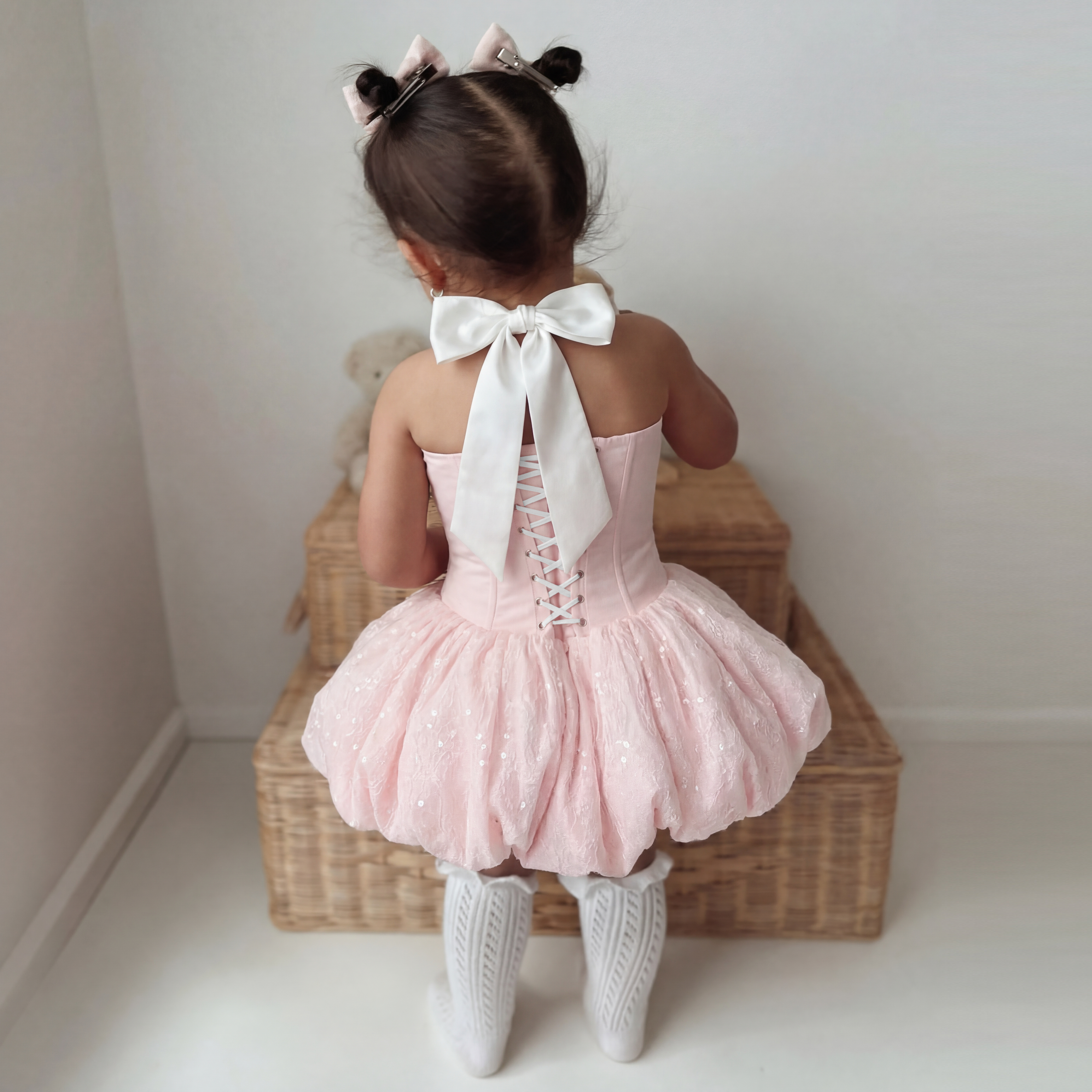 Satin & Lace Grommets Button Lace-up Lace Sleeveless Short Dresses - image 4