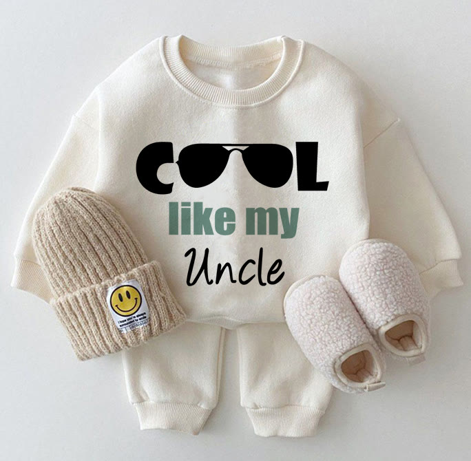 COOL LIKE MY UNCLE Baby 2-piece Set - White - 2-3T - image 1
