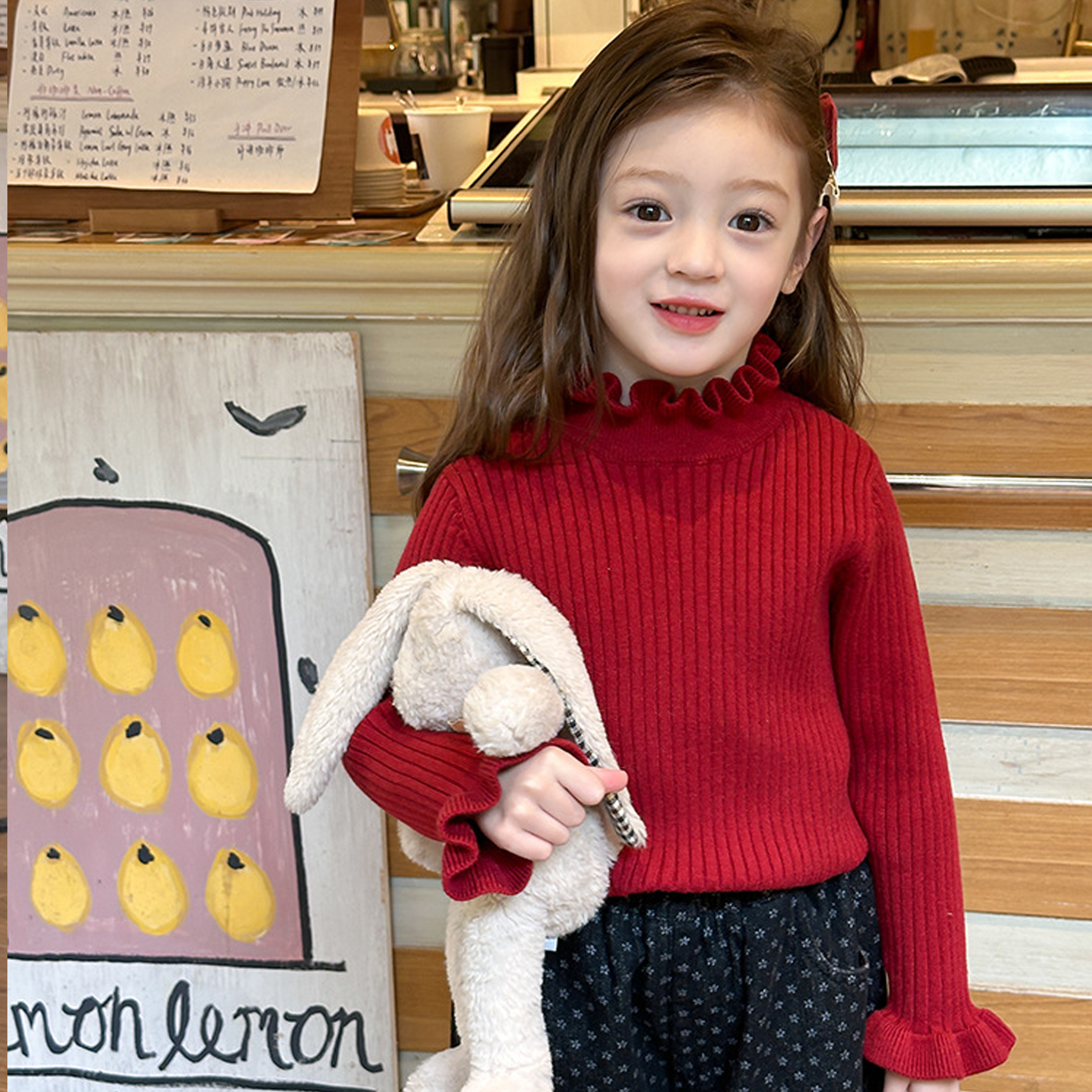 Acrylic Long Sleeve Regular Tops - image 16