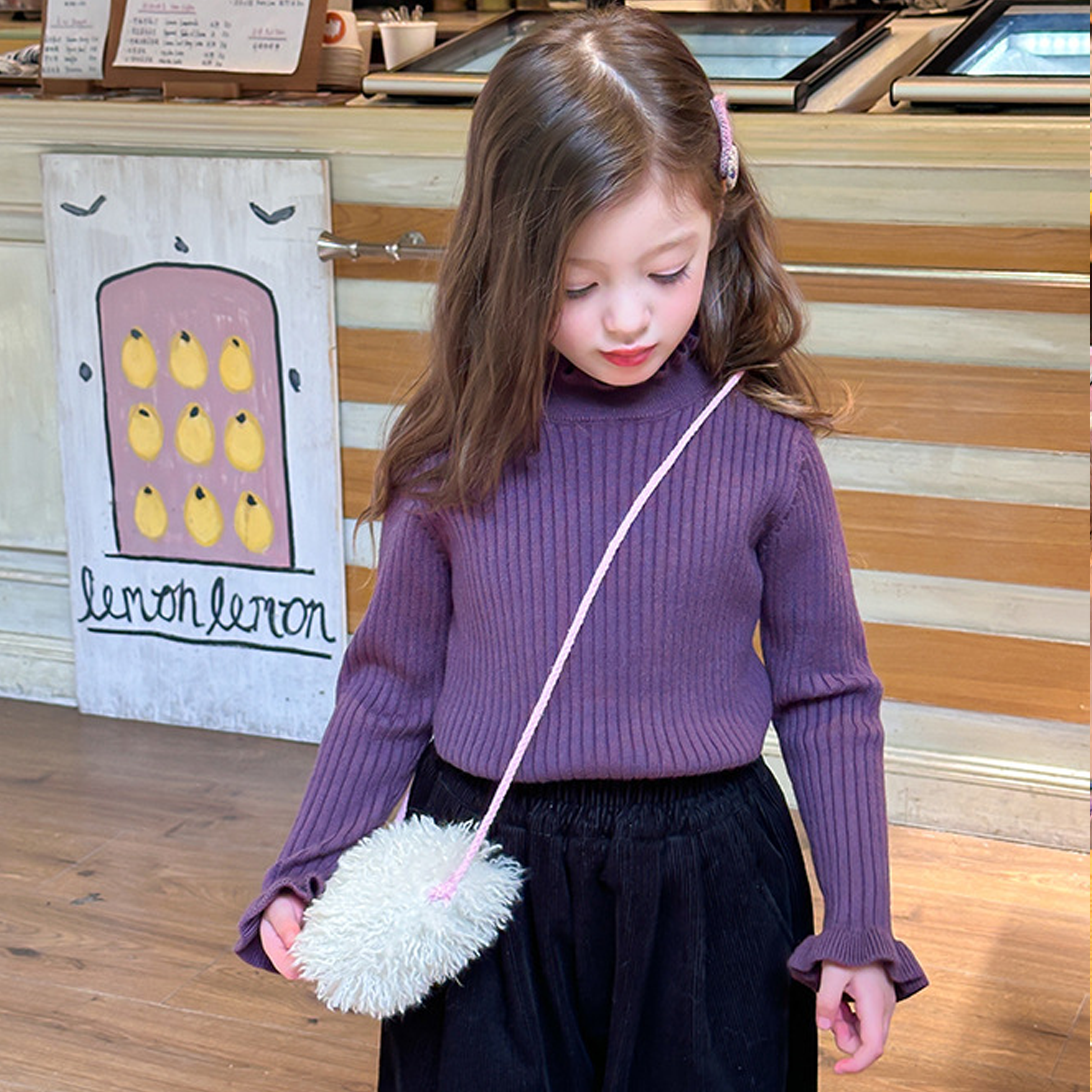 Acrylic Long Sleeve Regular Tops - Purple - 12-13Y - image 17