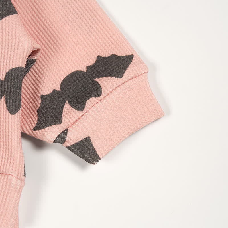 Baby Bat Silhouette Pink Waffle 2-piece Set - image 4