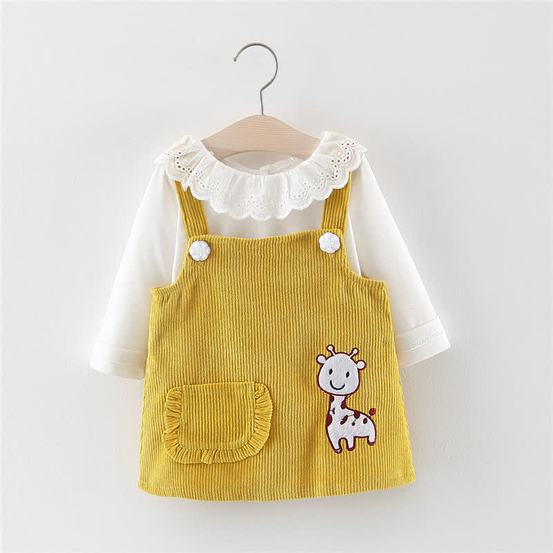 Baby 2-Piece Giraffe Corduroy Sweet Set - Yellow - 2-4T - image 16