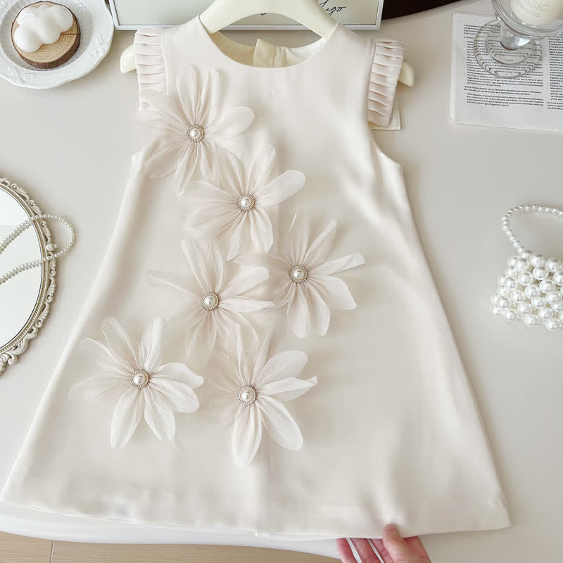 Toddler 3D Flower Sleeveless Graceful Dress - image 3