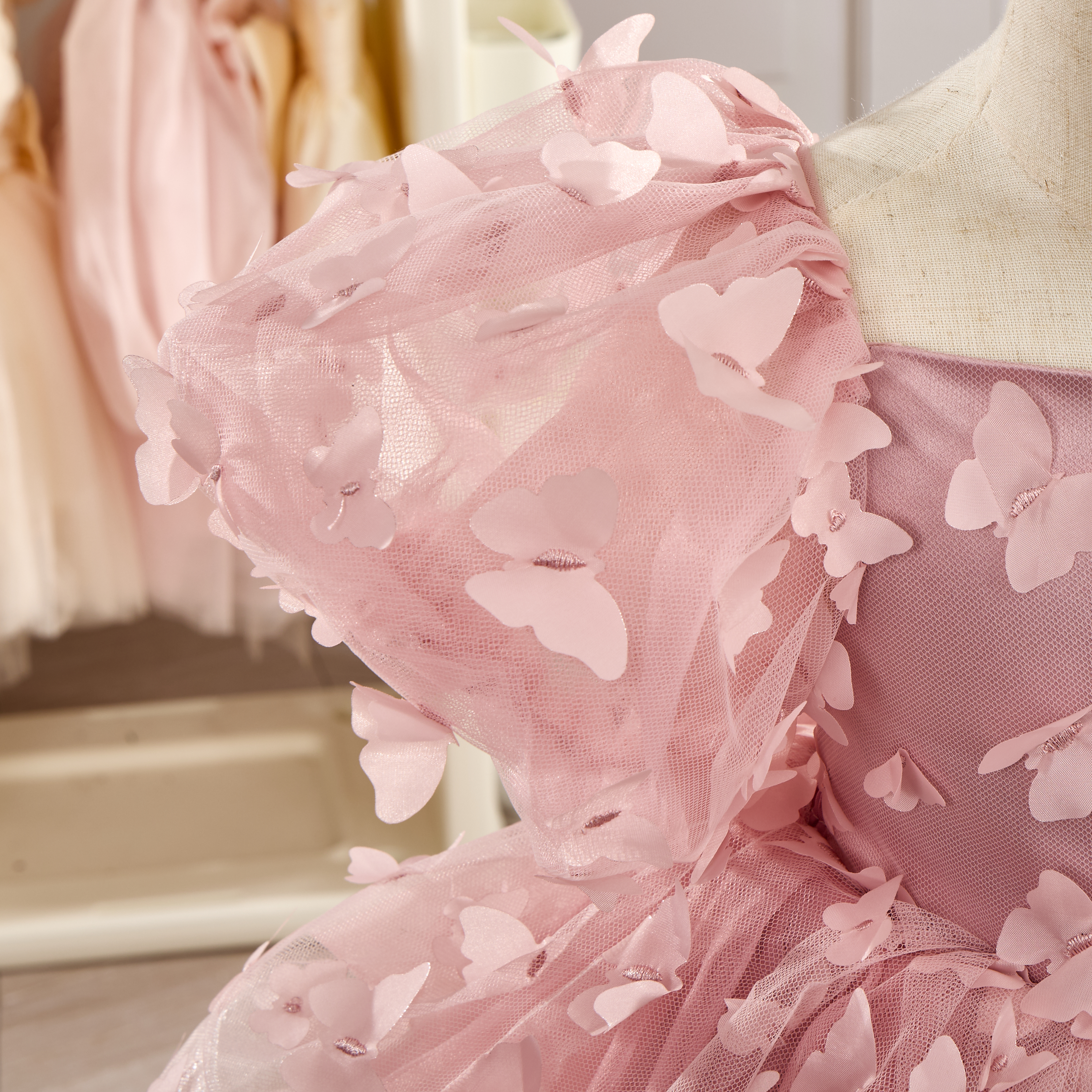 Chemical Fiber Blend Bow Long Sleeve Midi Dresses - image 8