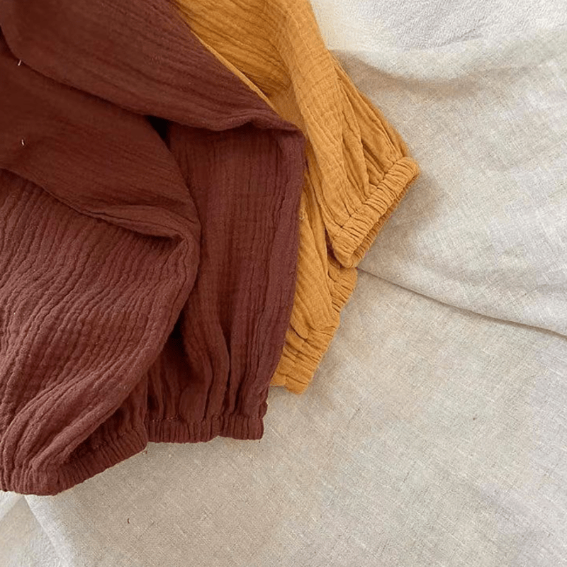 Toddler Gauze Solid Color Simple Pants - image 11