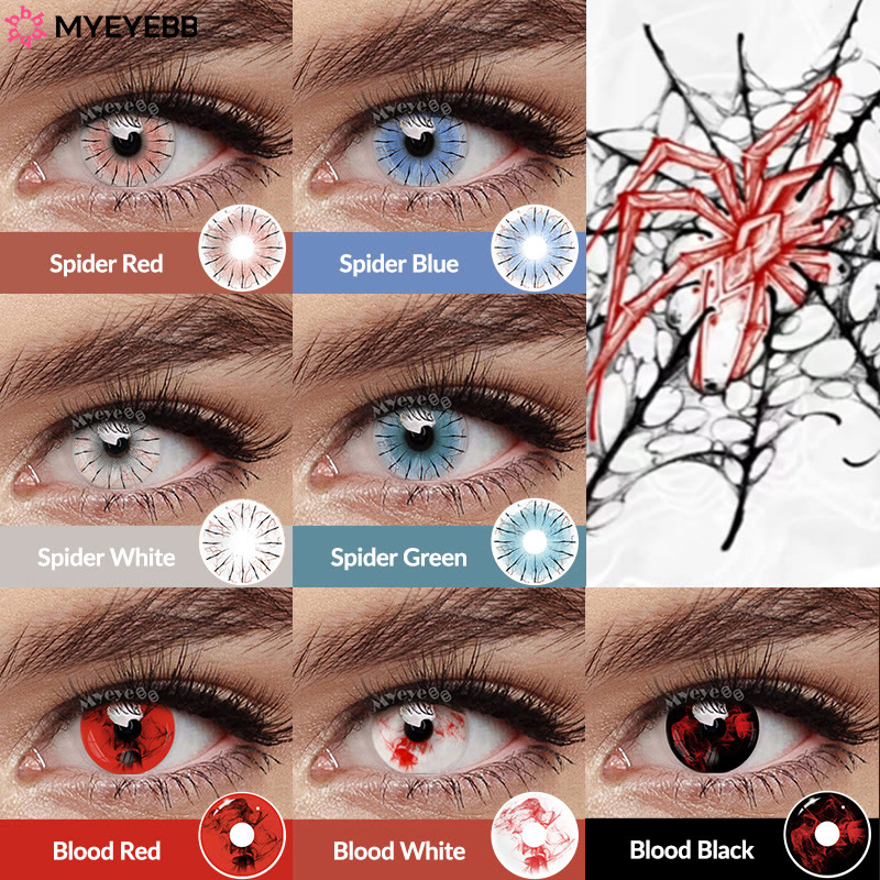 MYEYEBB Blood Black Prescription Cosplay Colored Contact Lenses | 1 Day - image 5