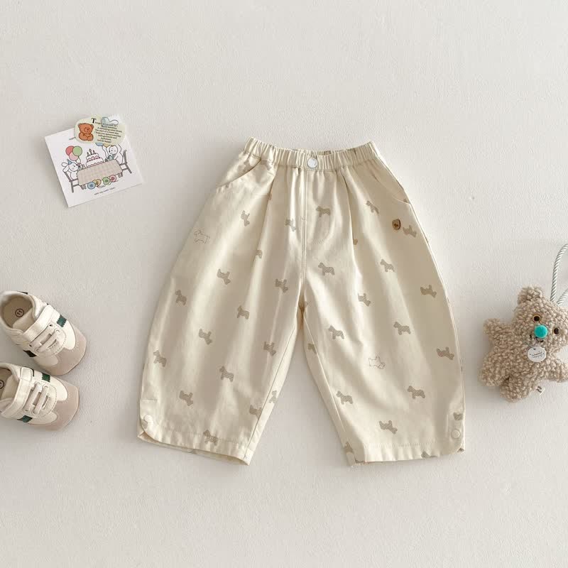 Baby Allover Cute Horse Casual Pants - Beige - 3-5T - image 12