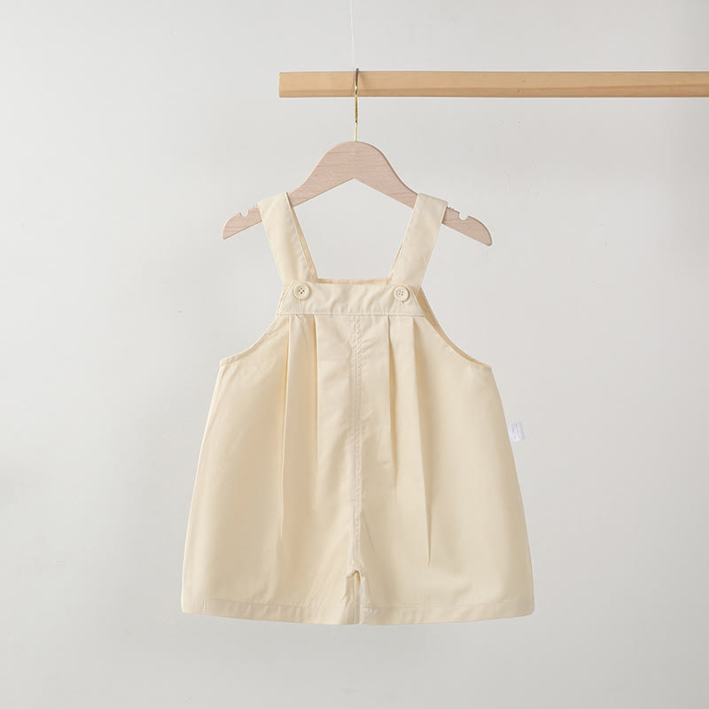 Toddler Solid Color Unisex Overalls - Beige - 5-7T - image 4