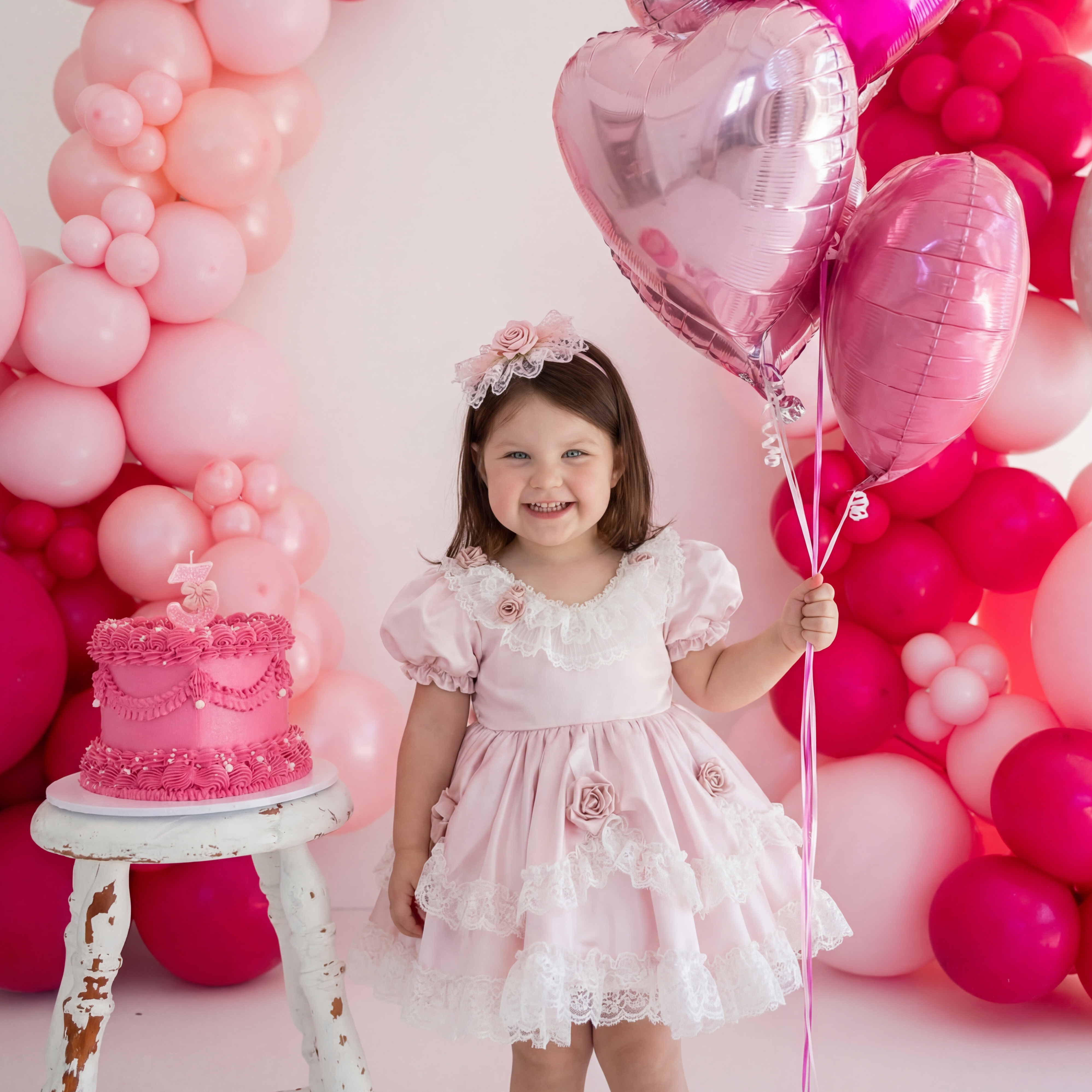 Satin Bow Lace Edge Short Sleeve Short Dresses - image 2