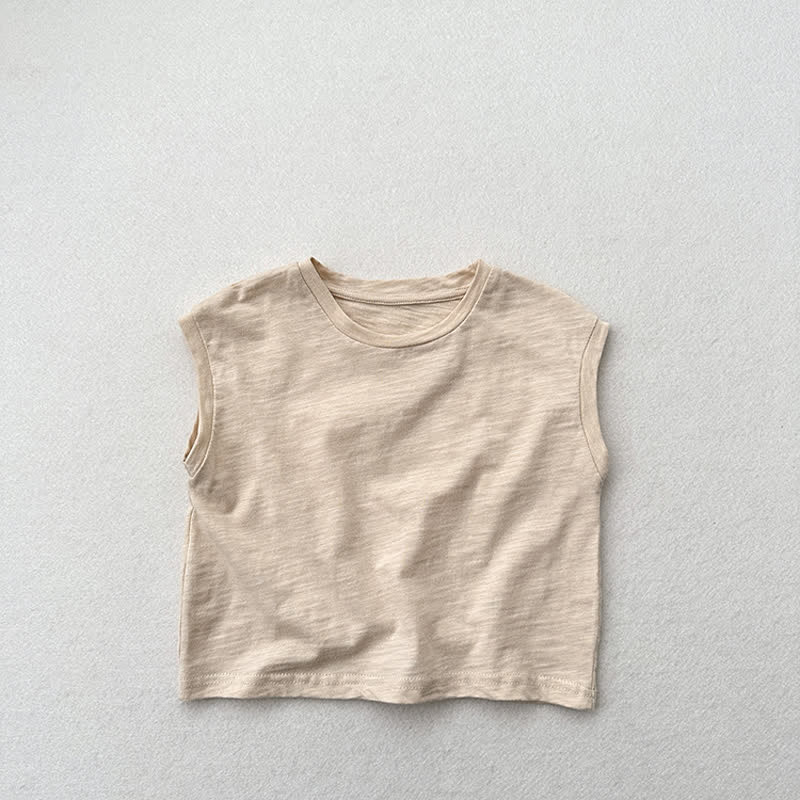 Toddler Solid Color Tank Top T-shirt - Apricot - 7-9T - image 18