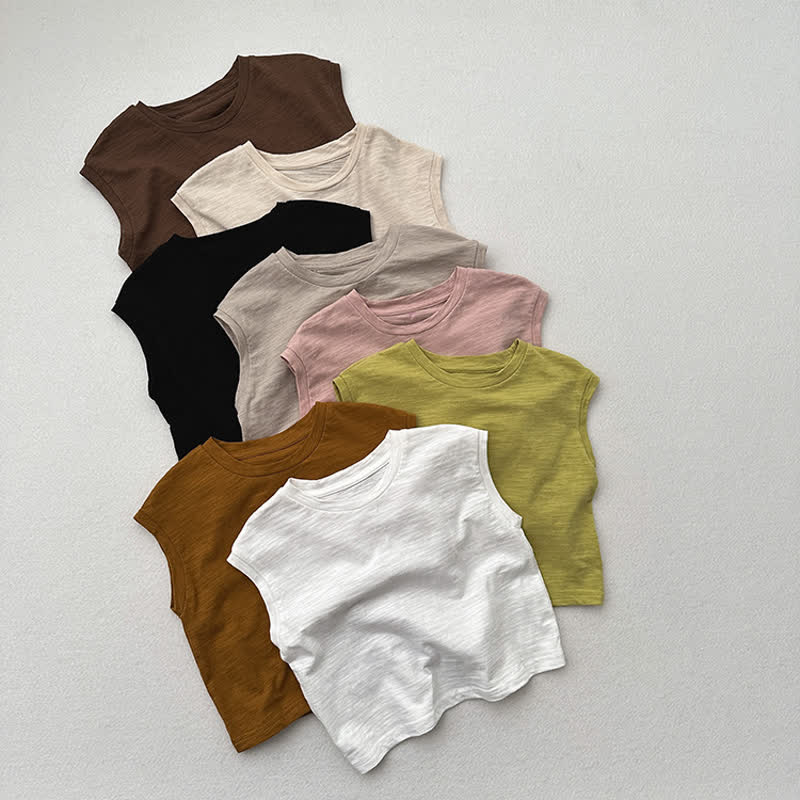 Toddler Solid Color Tank Top T-shirt - image 5