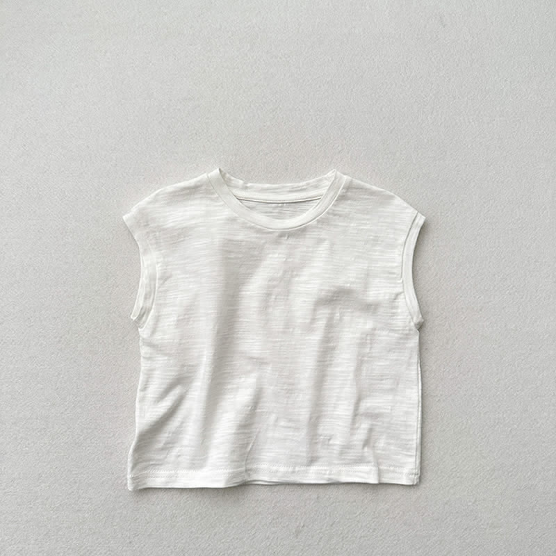 Toddler Solid Color Tank Top T-shirt - Beige - 7-9T - image 16