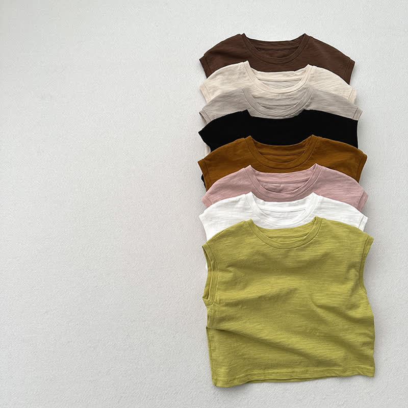 Toddler Solid Color Tank Top T-shirt - image 6