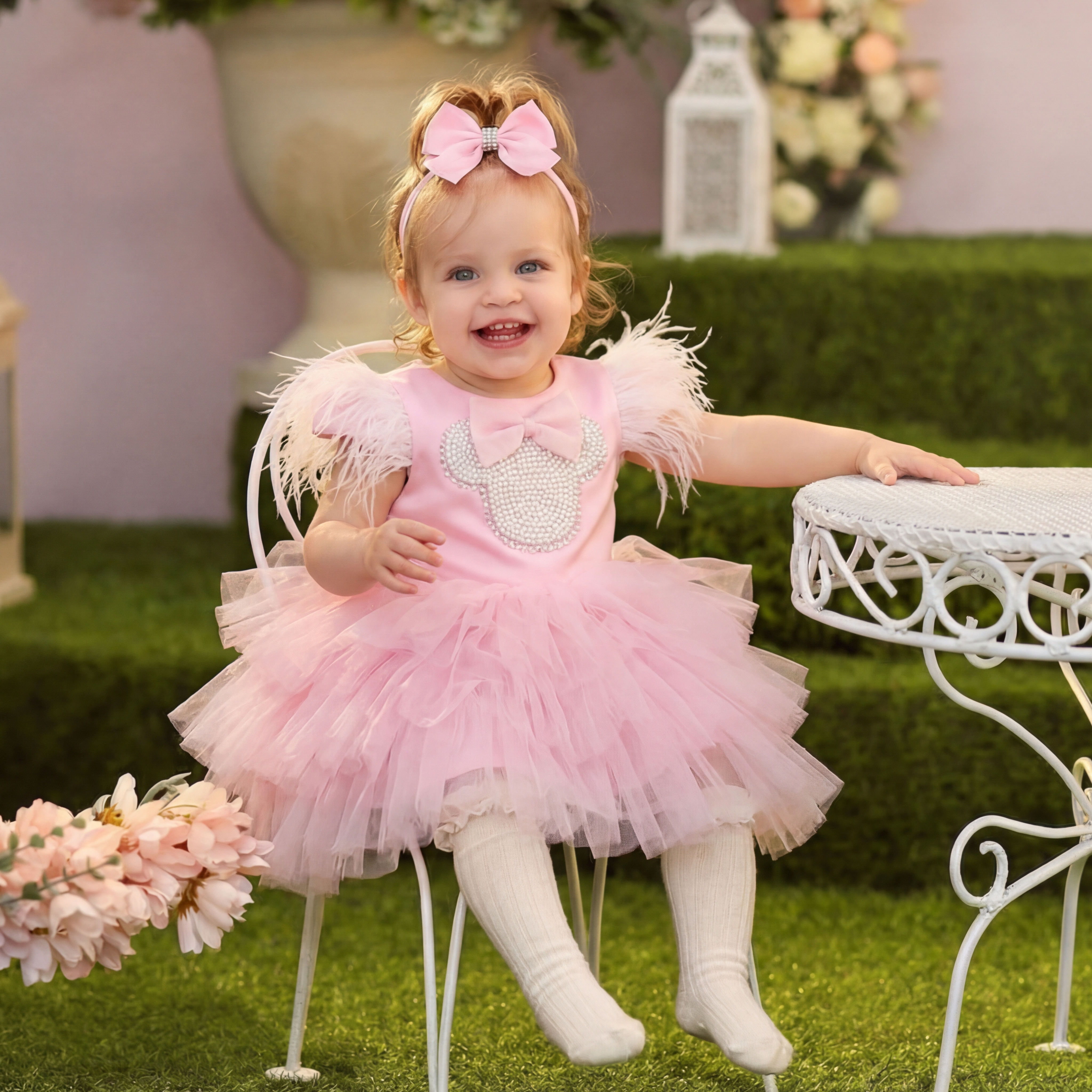 Mesh Backless Feather-trimmed Sleeveless Midi Dresses - image 2